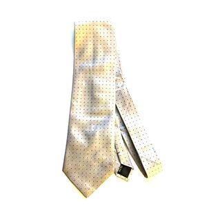 Oscar De La Renta Silver tie with blue & gold